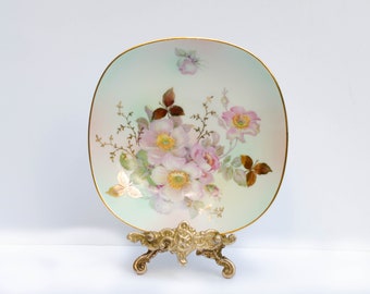 Bavaria SCHUMANN ARZBERG Nut Bowl, Wild Rose Porcelain Dish, Bavaria, Germany