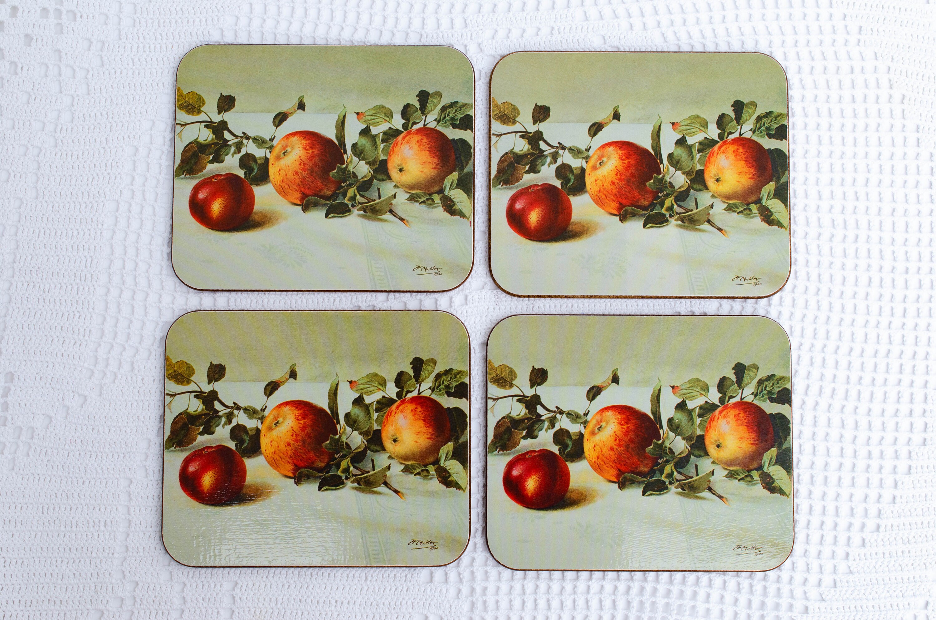 Kira's Garden Cork Back Coasters - Set of 4 - Avondale Gift Boutique