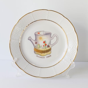 Vintage LIMOGES I Godiner Plate Arrosoir 1893 Plate, France, Cottage Core Farmhouse Home Decor