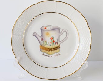 Vintage LIMOGES I Godiner Plate Arrosoir 1893 Plate, France, Cottage Core Farmhouse Home Decor