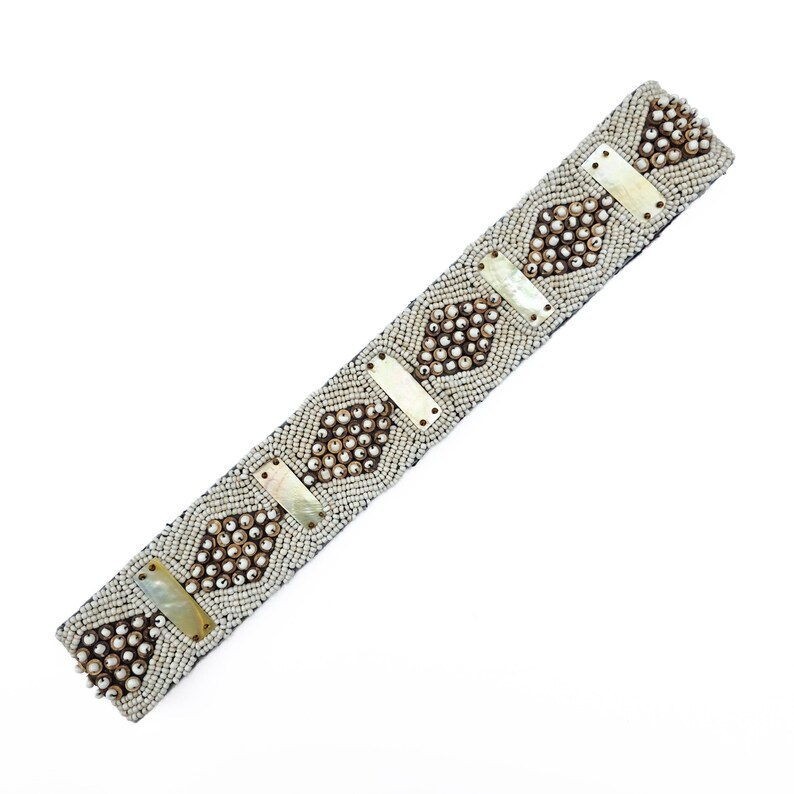 Vintage Cocobelle Beaded Belt Boho MOP Shell Artisan Waist Belt 31 - Etsy