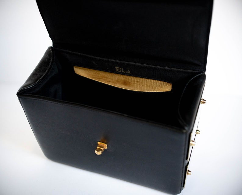 Rare Art Deco Small Train Case Purse by Block Black Genuine Etsy