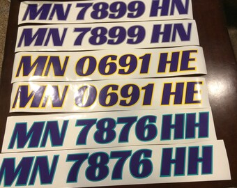 Decals Stickers 24/" x 5/" Choose Color Buy Now ! Viking Boat Yacht Pair 2