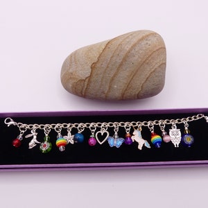 Personalised Children&#39;s Charm Bracelet Adjustable Length Colour Choice Scottish