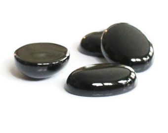Details about / Black Onyx loose stones 16 x 12 pear shaped Black Onyx cabochon