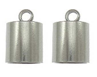 4-20pcs--Stainless Steel End Caps, 9.50x14mm (B6-7)