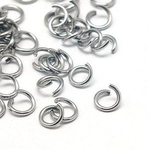 100pcs--Jumprings, Stainless Steel differents sizes (B40-3)