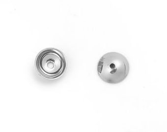 50pcs--Stainless Steel, Bead Cap, Dome (B97-15)