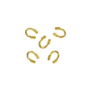 50pcs--5mm Brass Metal Wire Guardians, Wire Protectors, Select Color (B54-8)