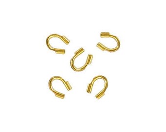 50pcs--5mm Brass Metal Wire Guardians, Wire Protectors, Select Color (B54-8)