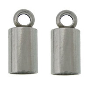 10pcs--Stainless Steel End Caps, 8.2x4mm (B4-21)