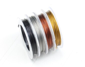 ~16 feet x Black TIGER TAIL BEADING TIGERTAIL WIRE 0.4mm 5 metre ~16 feet x Black TIGER TAIL BEADING TIGERTAIL WIRE 0.4mm 5 metre