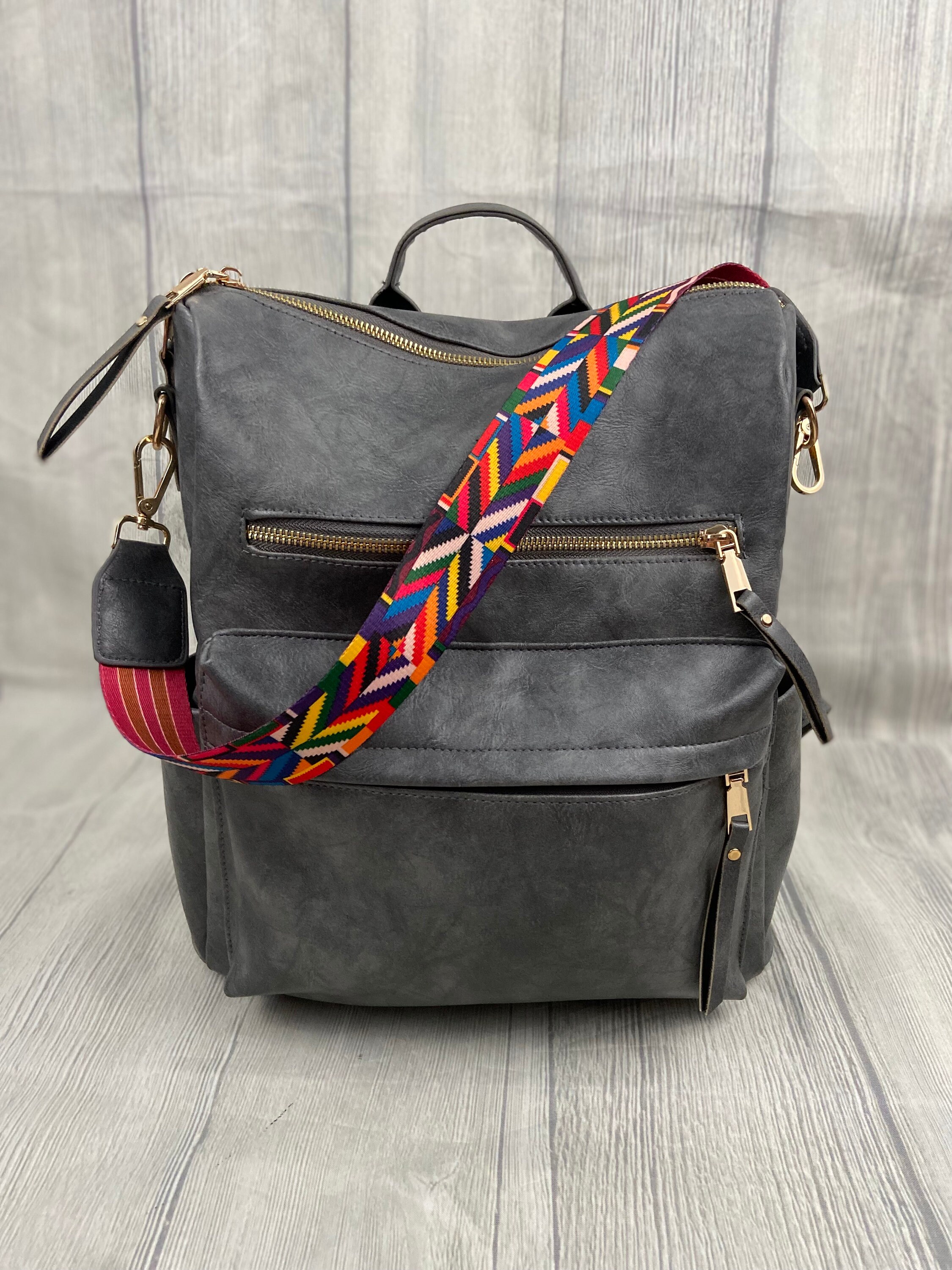 Faux Leather Guitar strap Convertible backpack Convertible Backpack With Guitar Strap - Etsy main image 3