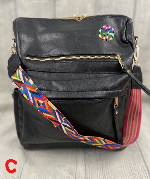 Amazing Faux Leather Convertible Bag With Colorful Guitar  display picture 2