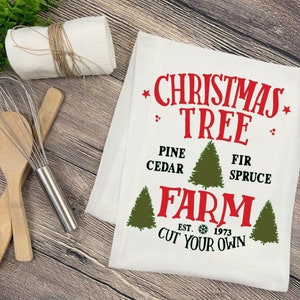 Christmas Tree Farm Tea Towel