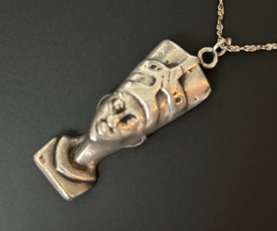 Vintage Egyptian Sterling Silver Queen Nefertiti … - image 2