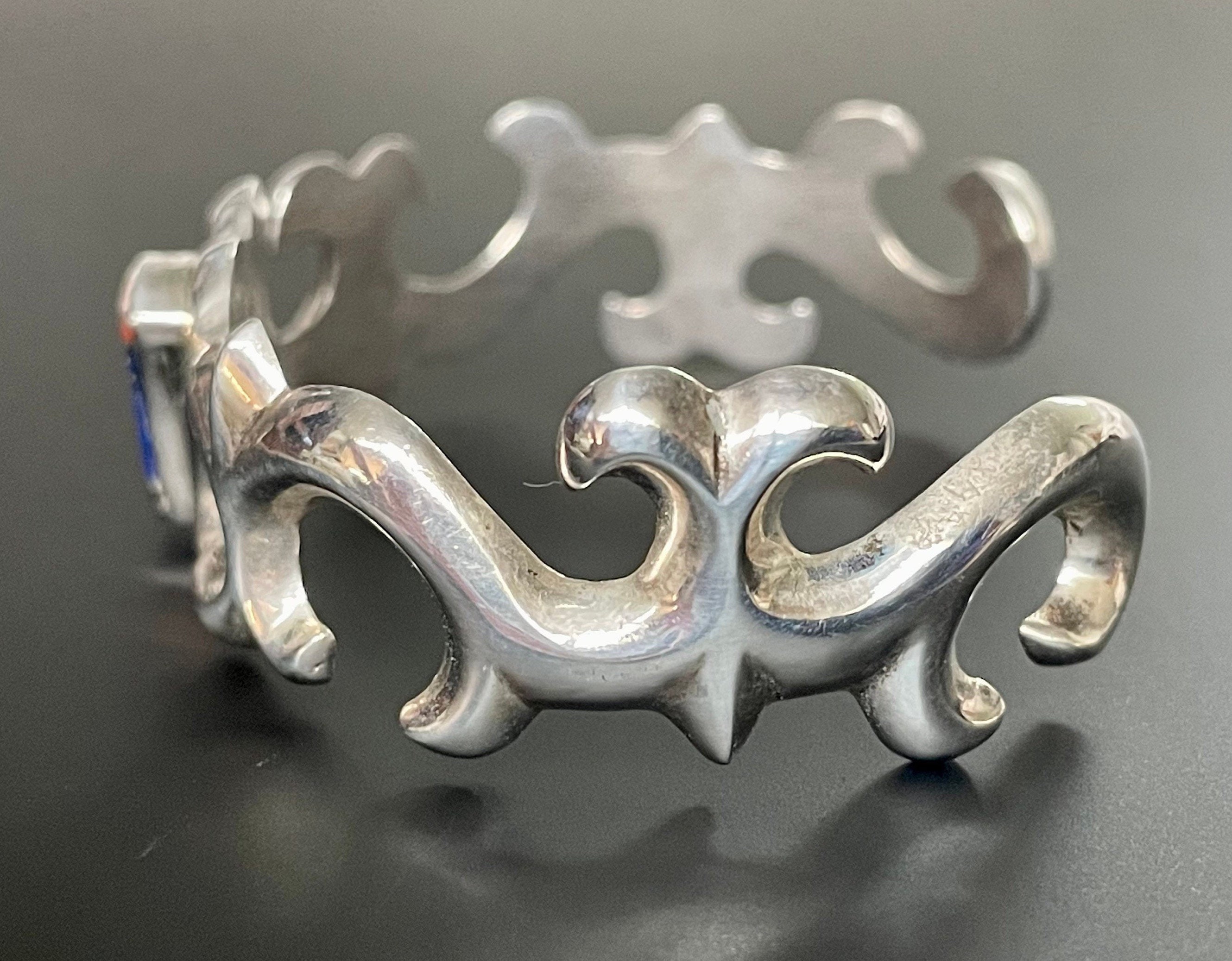 Vintage Francis L Begay Navajo Sterling Silver Sand Cast Chip