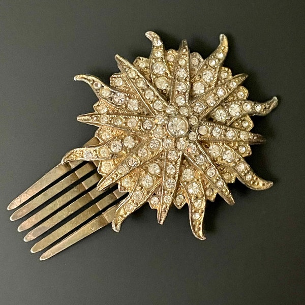 Antique Diamond Hair Clips Etsy