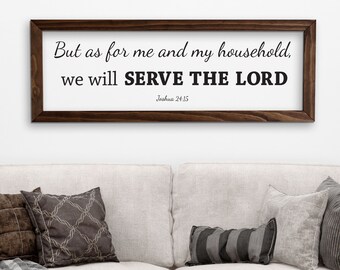 Farmhouse Scripture Wood Frame Sign: Christian Home Decor