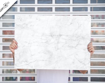 White Marble Photography Backdrop: Rigid, Waterproof, Anti-Glare