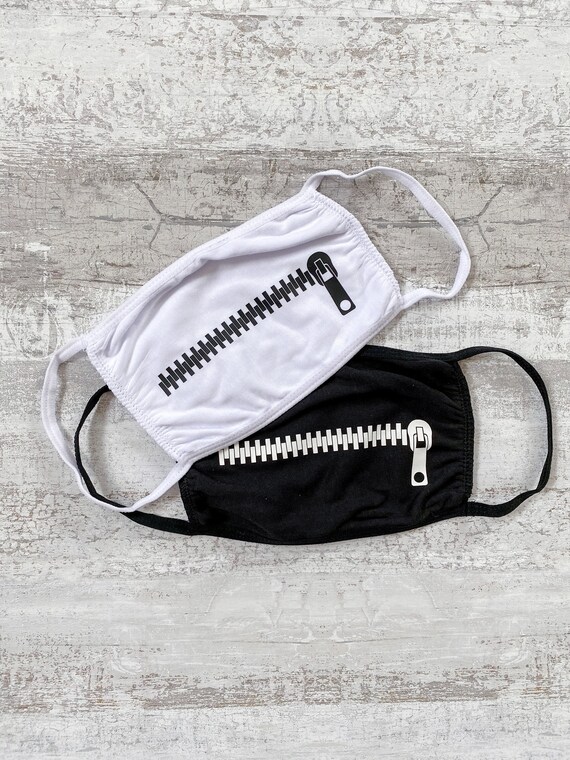 Zipper Design Face Mask Zipper Face Mask Zipper Mouth Face Etsy