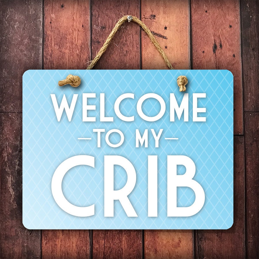 TO My CRIB Metal Blue Sign Blue Nursery Sign Crib Etsy