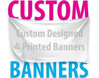 Custom Vinyl Banner Printing, Business Sign with Grommets