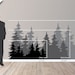 Tree Decal, Treeline Wall Decal, Tree Silhouette Graphic, Tree Wall ...