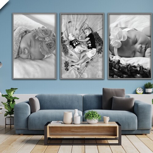 Large Wood Framed Photo Print: Rustic Family Wall Decor