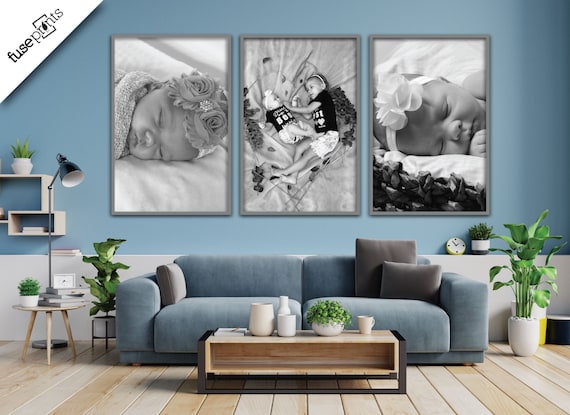 Large Wood Framed Photo Print: Rustic Family Wall Decor