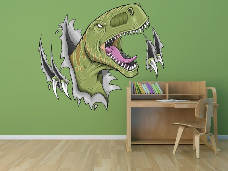 Dinosaur Wall Decal T Rex Wall Graphic Dinosaurs T Rex Etsy