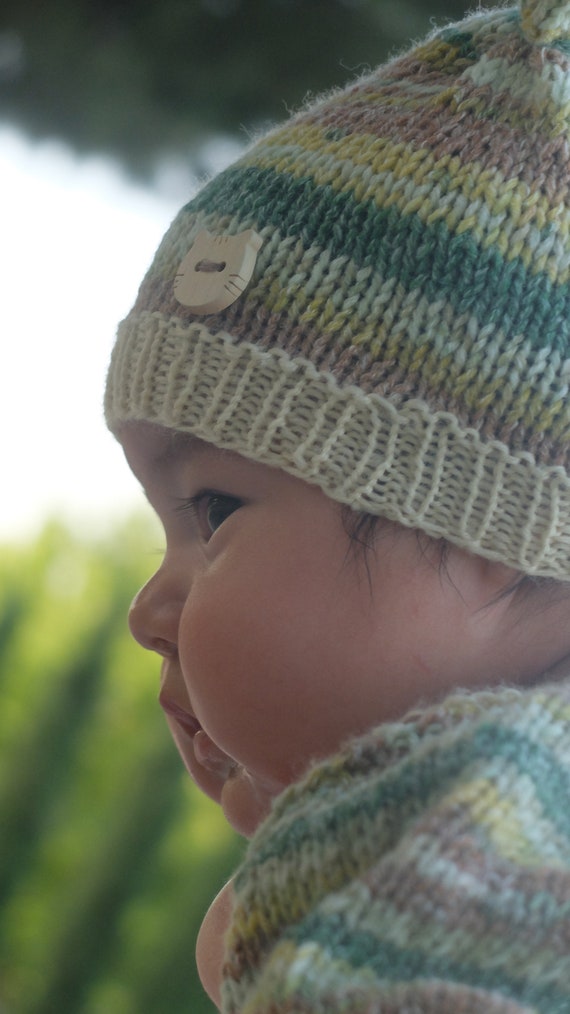 Personalised Plain Ribbed Blue Pink White Fur Pom Baby Girls Boys Hat 0 3 3 6