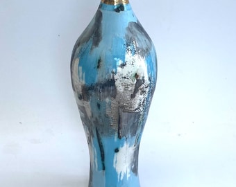 Blue ceramic vase/pot. Thoughtful gift for someone special.