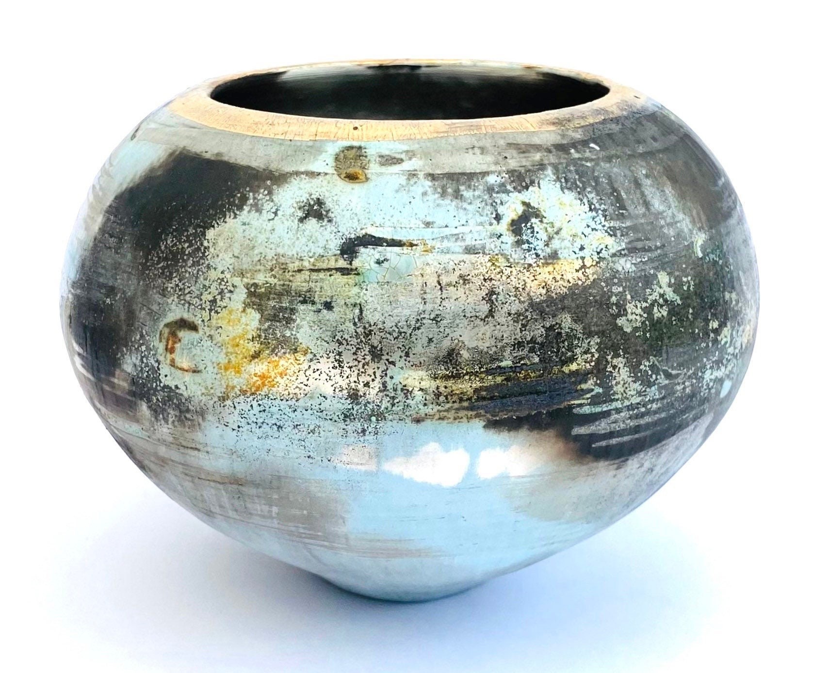 Pottery with Leaf Prints, Pit fired Pottery, Wood Fired Pottery