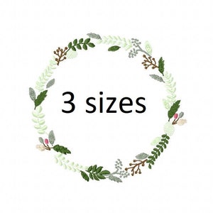 Blumenkranz Blätter Kranz Schrift Rahmen Design STICKEREI DESIGN-DATEI Sofortiger download Vp3 Hus Dst Exp Jef Pes Format Stickrahmen 4x4 5x7 6x10
