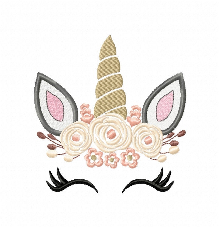 Hübsche Einhorn Augen Kopf floralen Design | Etsy