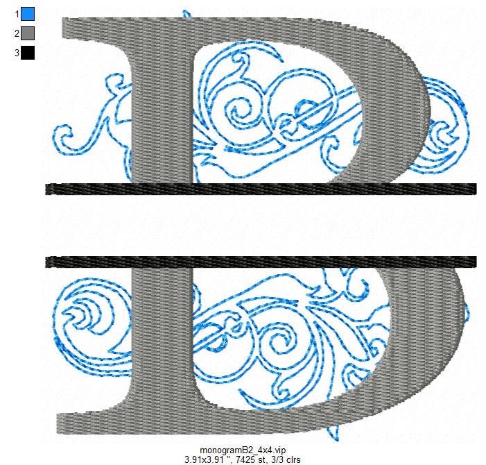 Split monogram b jessecmault design font with swirl motif etsy Split monogram b jessecmault design font with swirl motif etsy