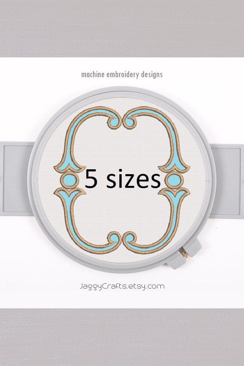 Vintage Oval Applique Frame Embroidery Design for Monogram Etsy