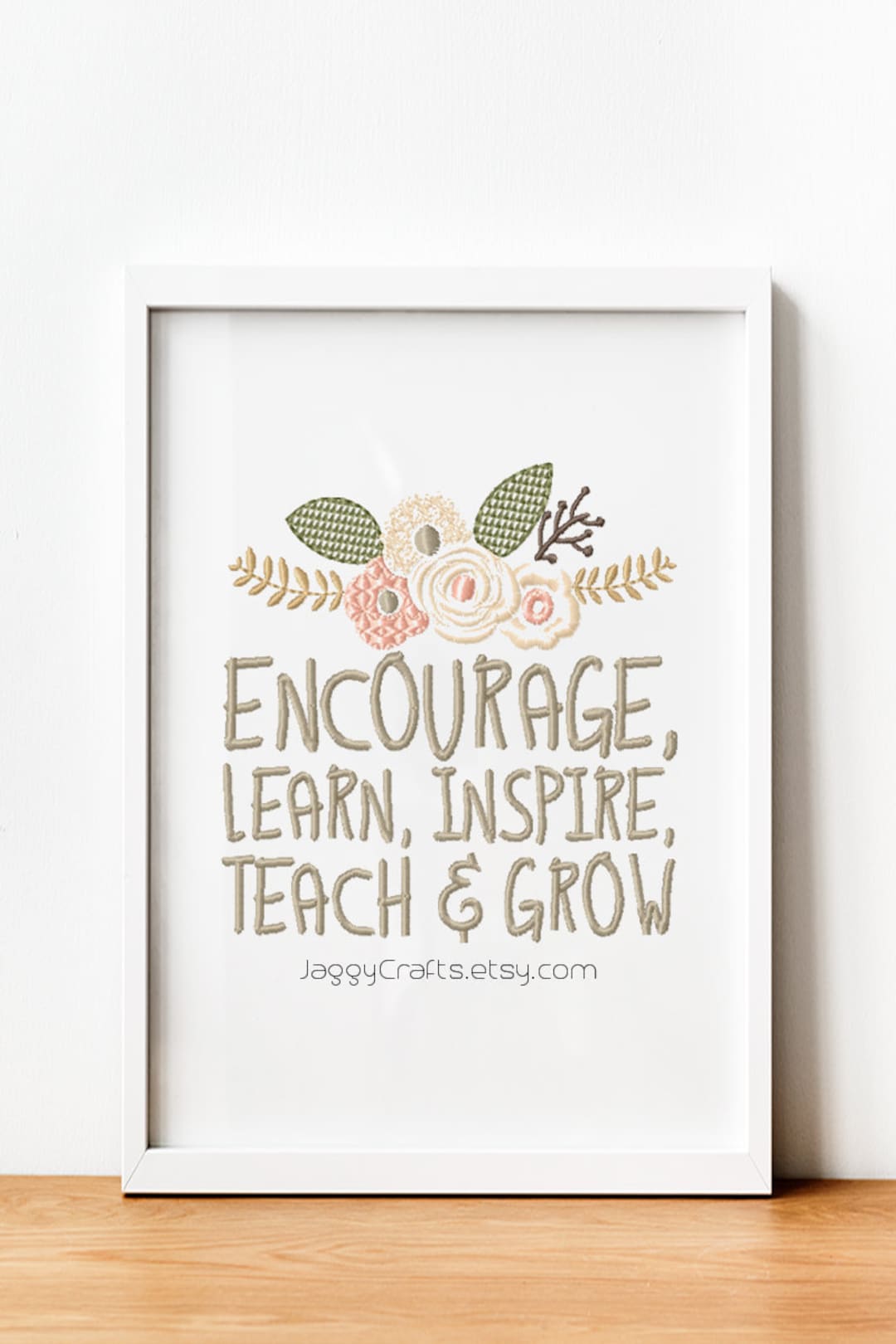 Teacher’s Day Gift for Teacher Appreciation Floral Quote in 3 Sizes ...