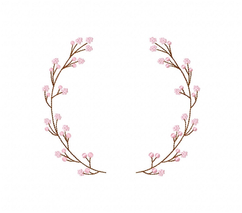 Simple floral wreath embroidery frame design bundle for  etsy Simple floral wreath embroidery frame design bundle for  etsy