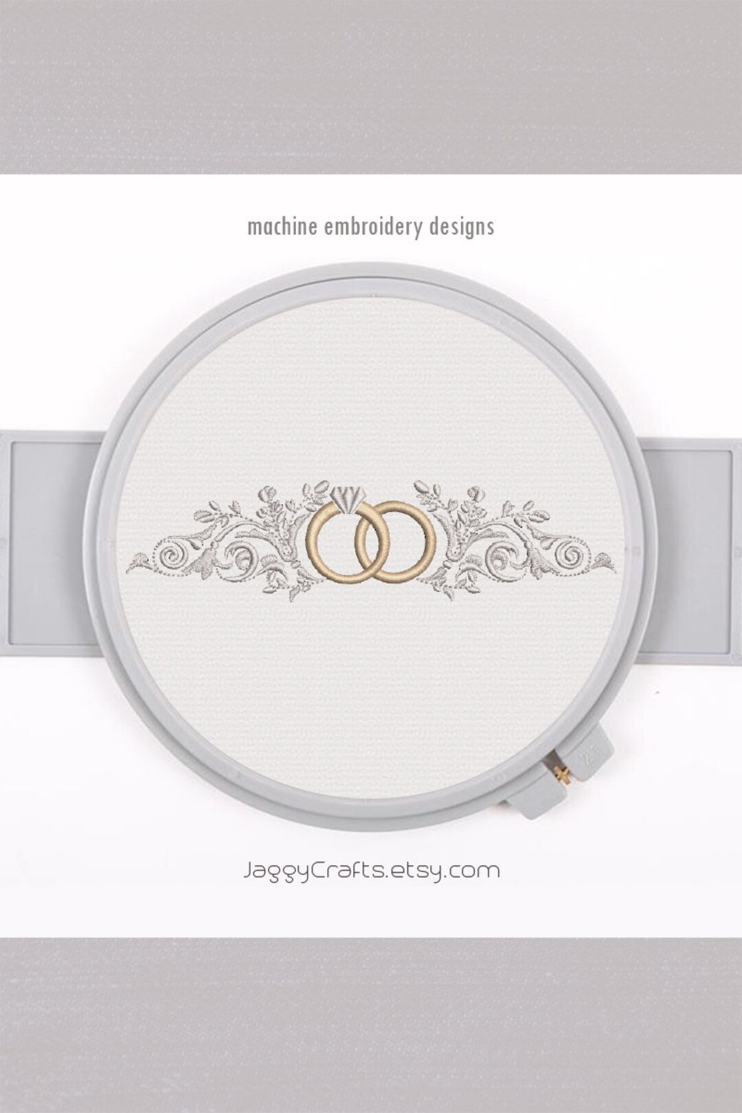 Wedding Frame Embroidery Design in SATIN STITCH for Monogram and ...