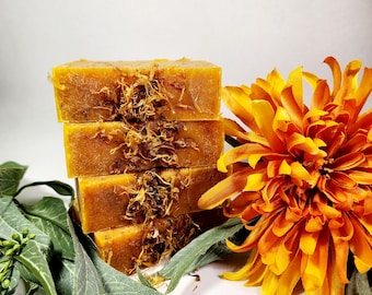 Calendula & Lemongrass Handmade Handcrafted All Natural Body Soap Bar Eco Friendly