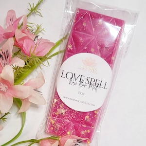 Love Spell Wax Melt Snap Bar, Soy Wax Melts, Strong Wax Melts, Best Scented Wax Melts, Natural Wax Melts - No Chemical 100% Eco Soy Wax
