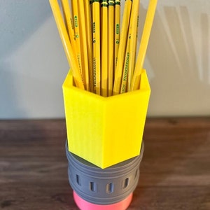 Pencil Holder STL for 3D Printing - Great for teachers gifts