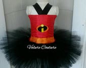 Inspired Tutu Dress Costume Infant Toddler Girls Baby Newborn Halloween Birthday Outfit Red Black Orange Super Hero