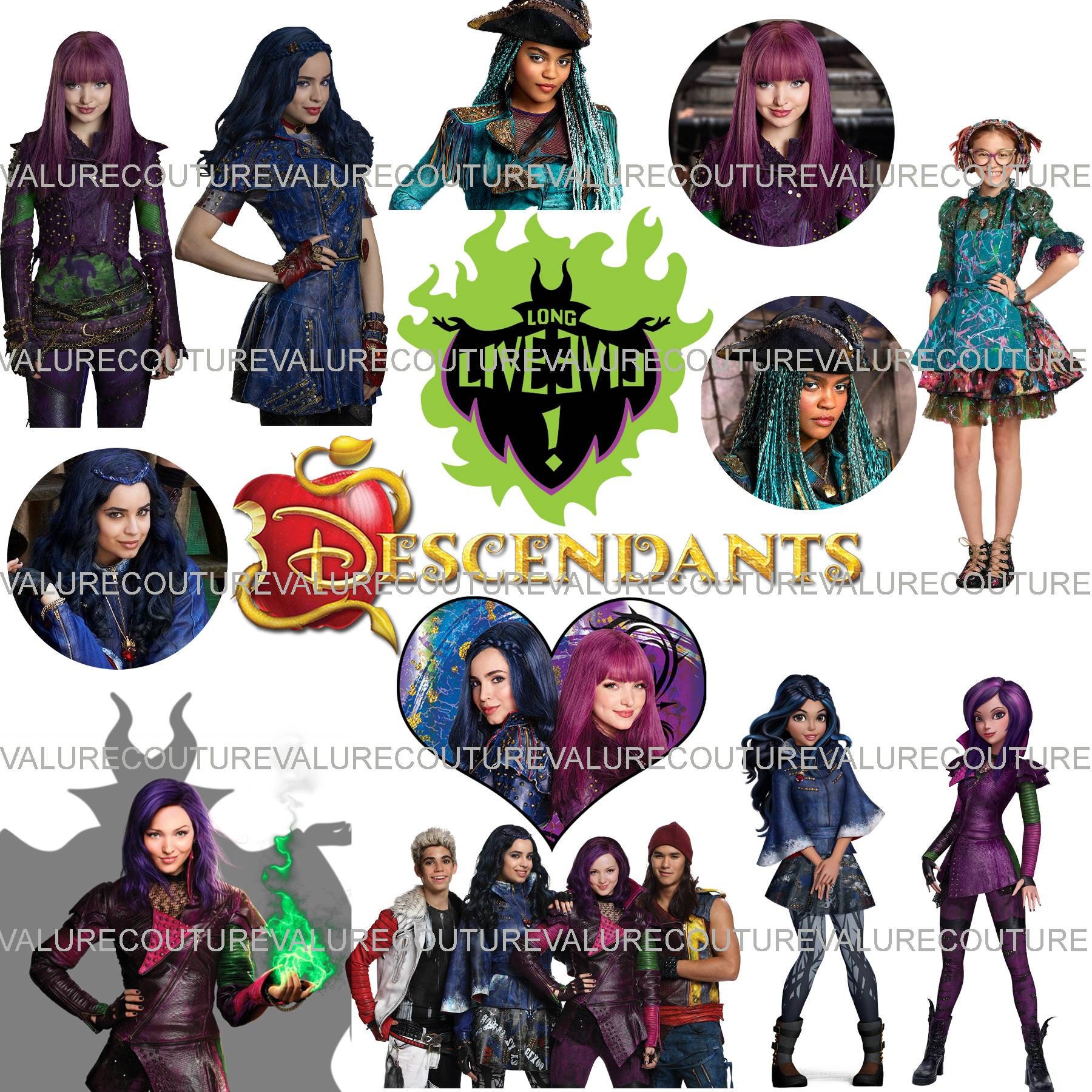 50 PNG Images Descendants DIY Printable Digital Clip Art Paper | Etsy