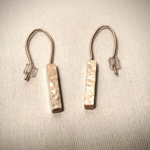 Hammered Square Wire Earrings