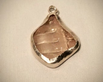 Sea Glass Pendant in Fine Silver