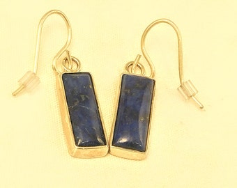 Sterling Silver Lapis Earrings
