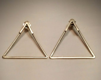 Sterling Silver Triangle Earrings